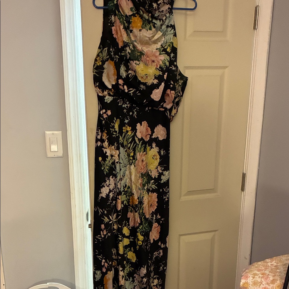 Petal & Pup Black Floral Maxi Dress